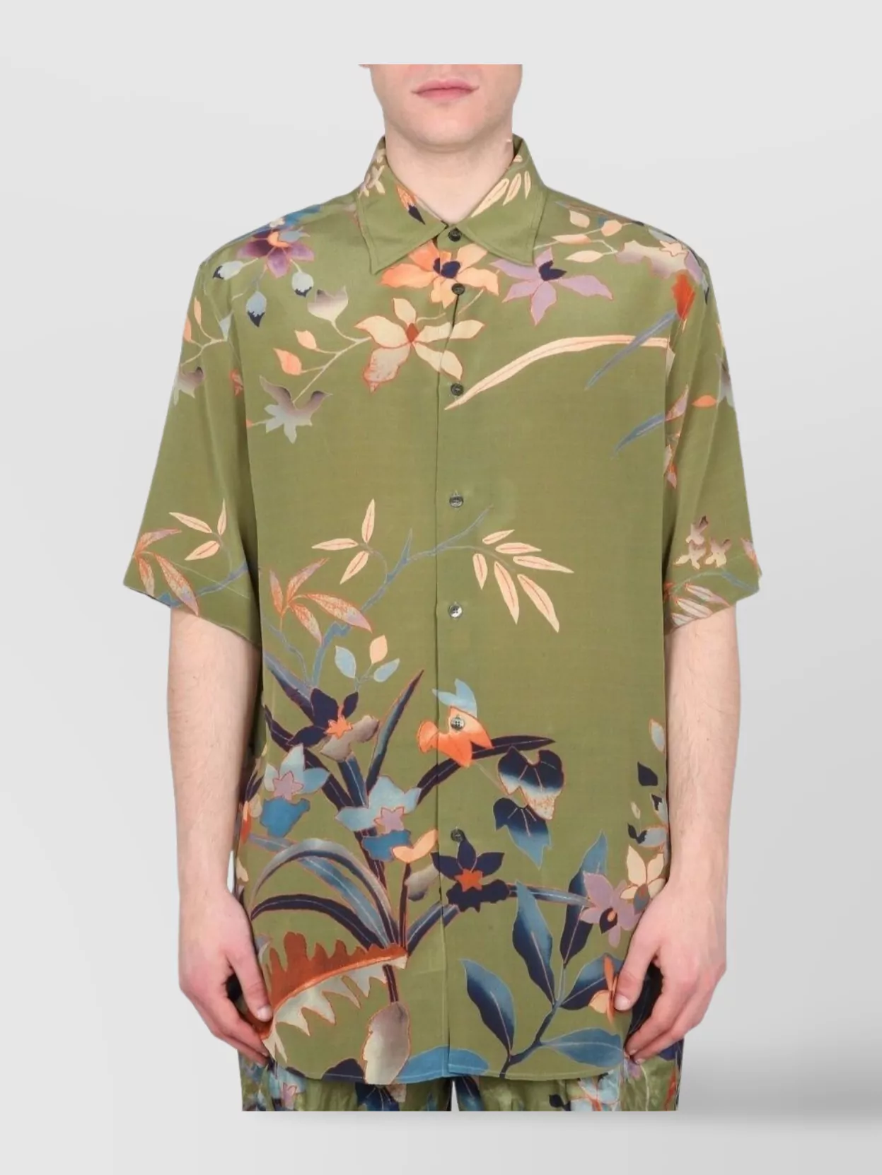 Etro Floral Pattern Shirt Featuring Pointed Collar