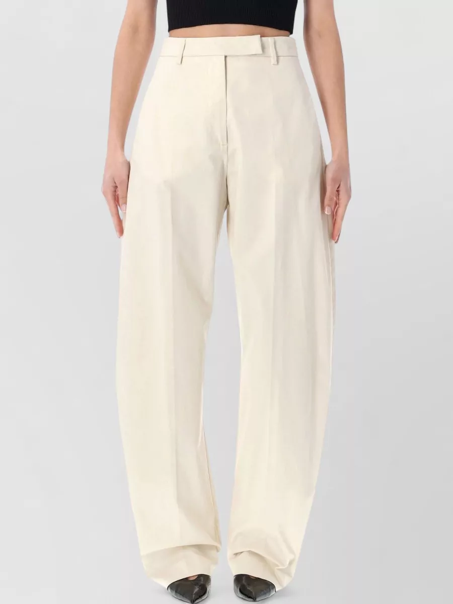 Thelatest high-rise straight-leg wide-leg tailored trousers
