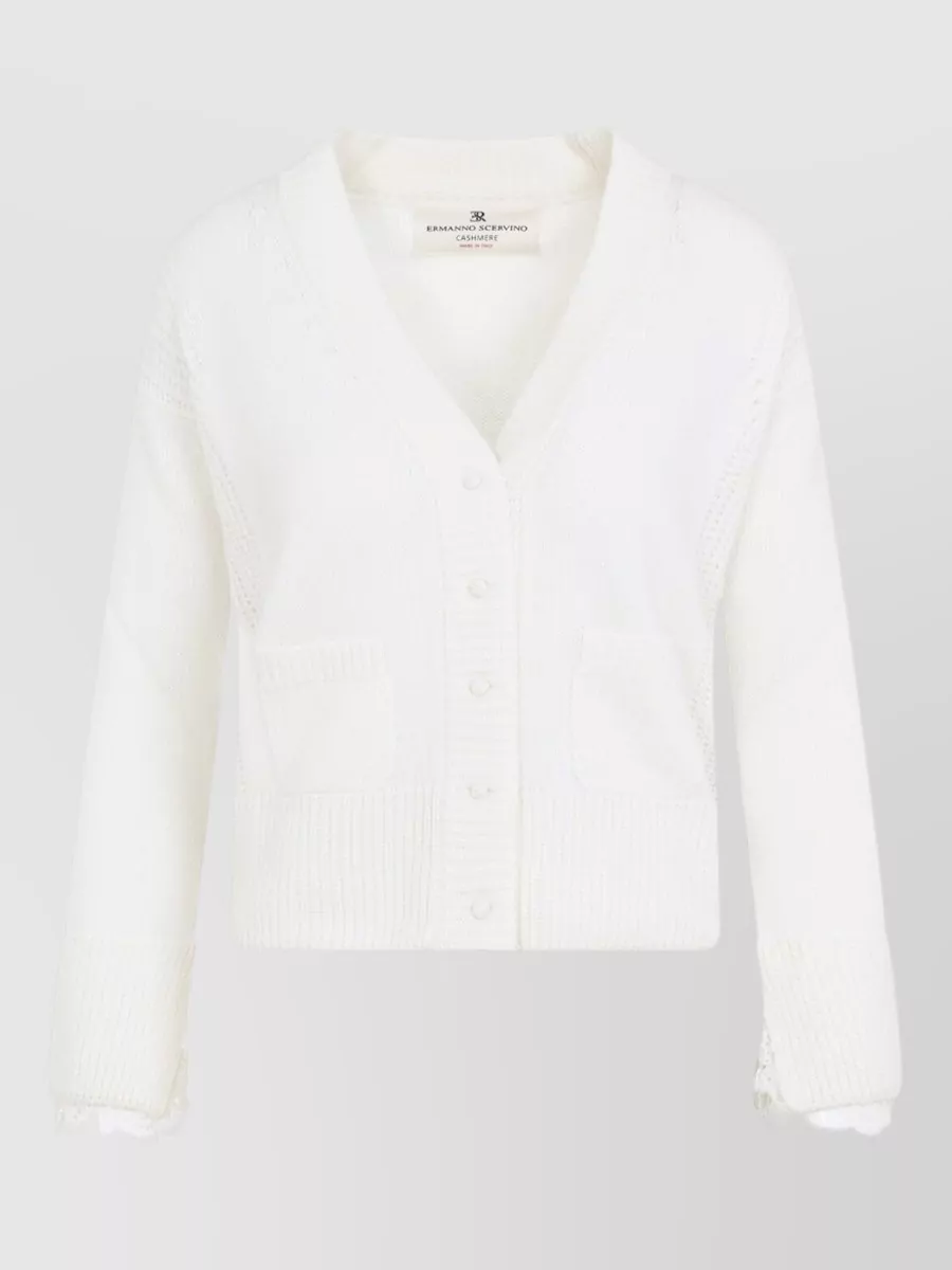 Ermanno Scervino Cashmere Chunky-Knit Relaxed-Fit V-Neck Cardigan