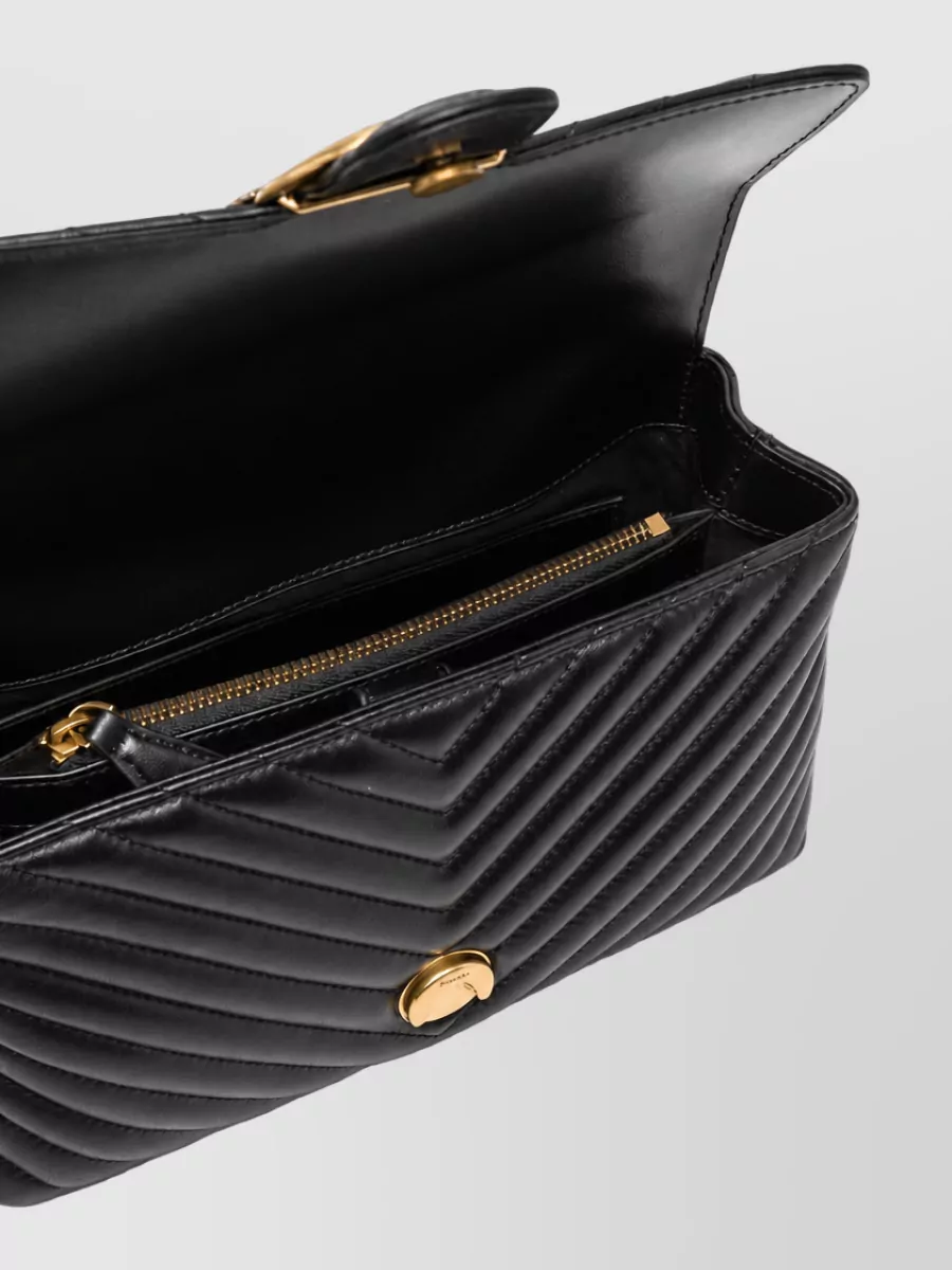 Pinko Love Bag Puff Leather Clutch Bag