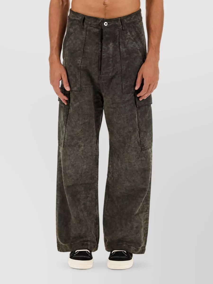 Rick Owens Drkshdw Cotton Wide-Leg Cargo Trousers
