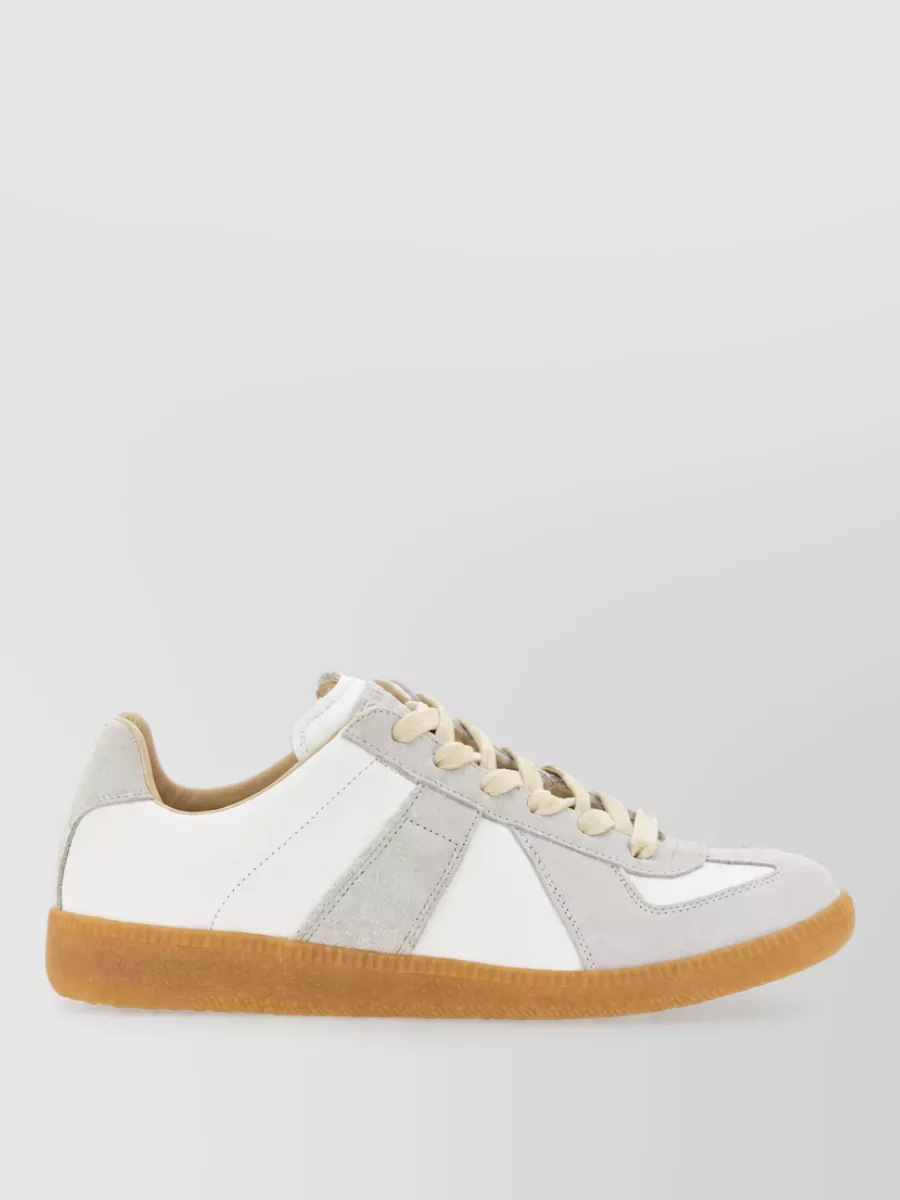 Maison Margiela Replica Lace Up Suede Leather Sneakers