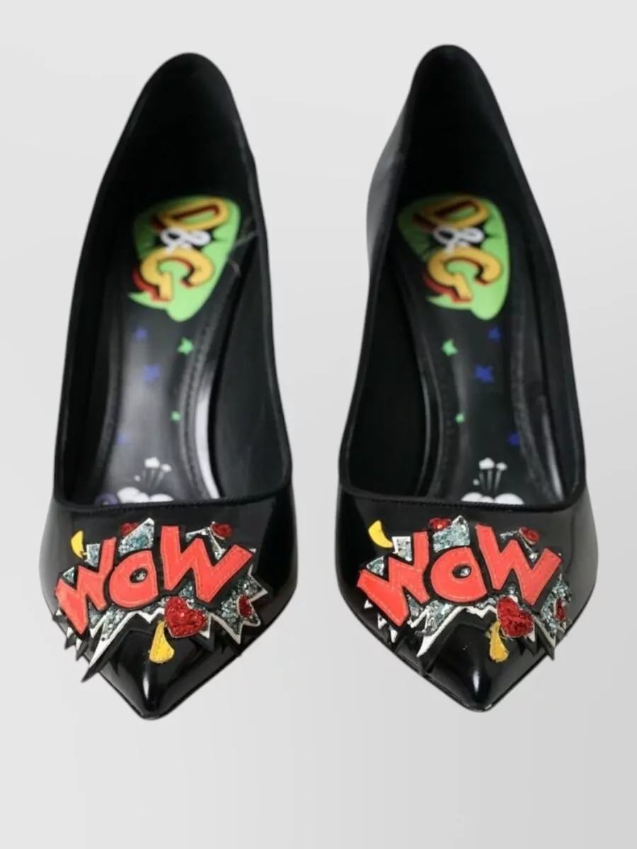 Dolce&Gabbana Leather Patch Embellished Pumps