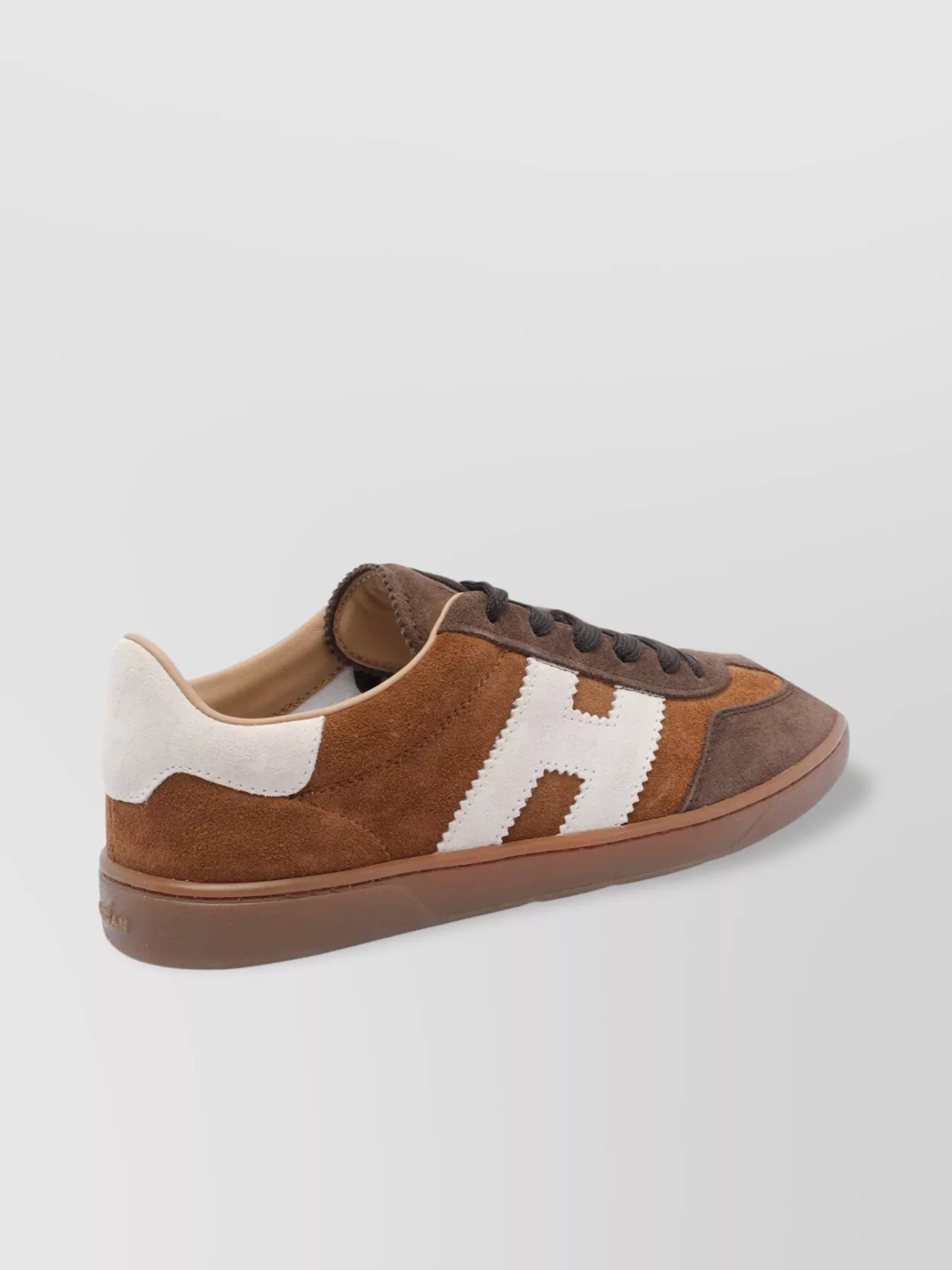 Hogan Low Top Suede Sneakers With Contrast Panel