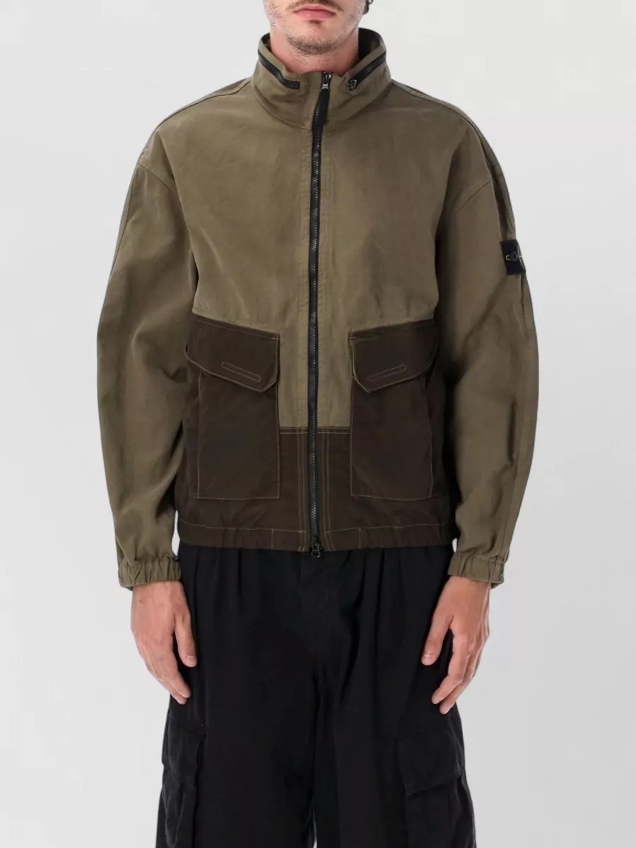 Stone Island Cotton regular-fit zip shirt jacket