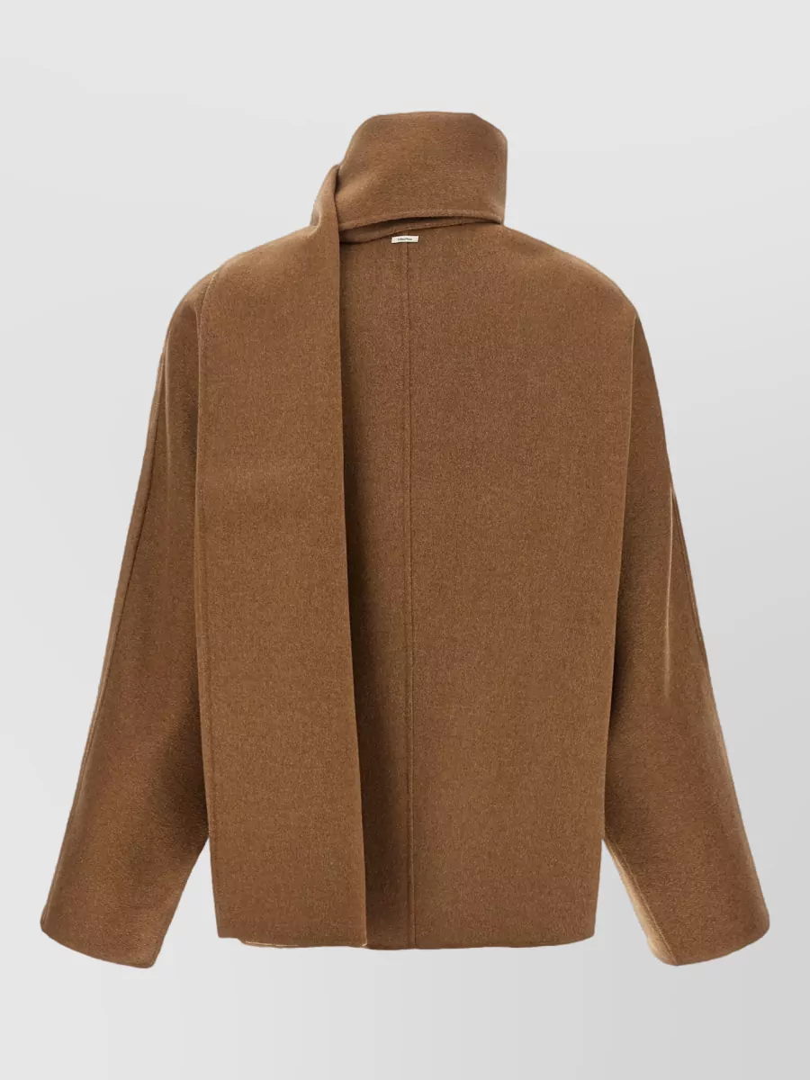 S Max Mara Wool Cropped Single Breasted Coat