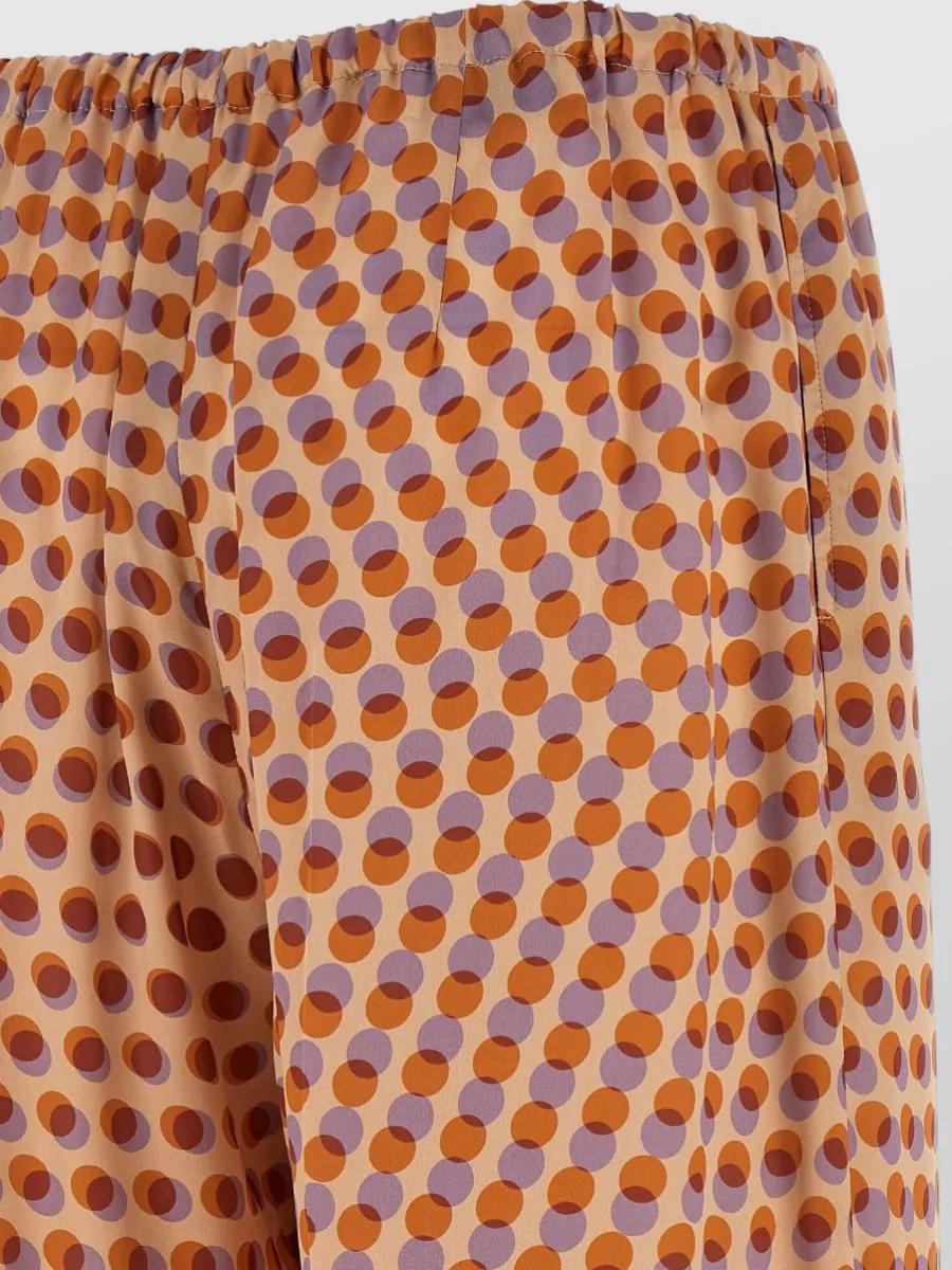 Dries Van Noten Silk Polka-Dot Wide-Leg Trousers