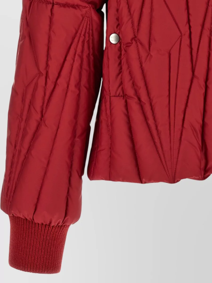 Rick Owens Down Quilted High-Neck Bomber Jacket