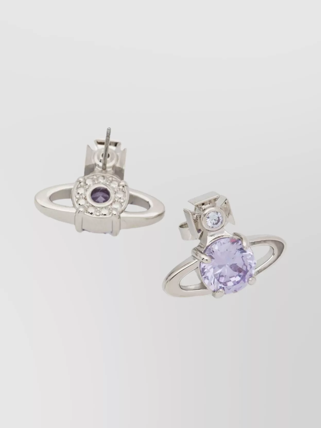Vivienne Westwood Gemstone Stud Earrings Polished Finish
