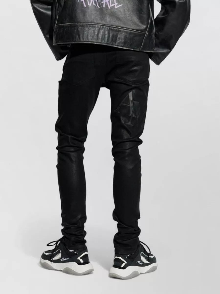 Amiri Silk Nylon Straight Cut Trousers Five Pockets