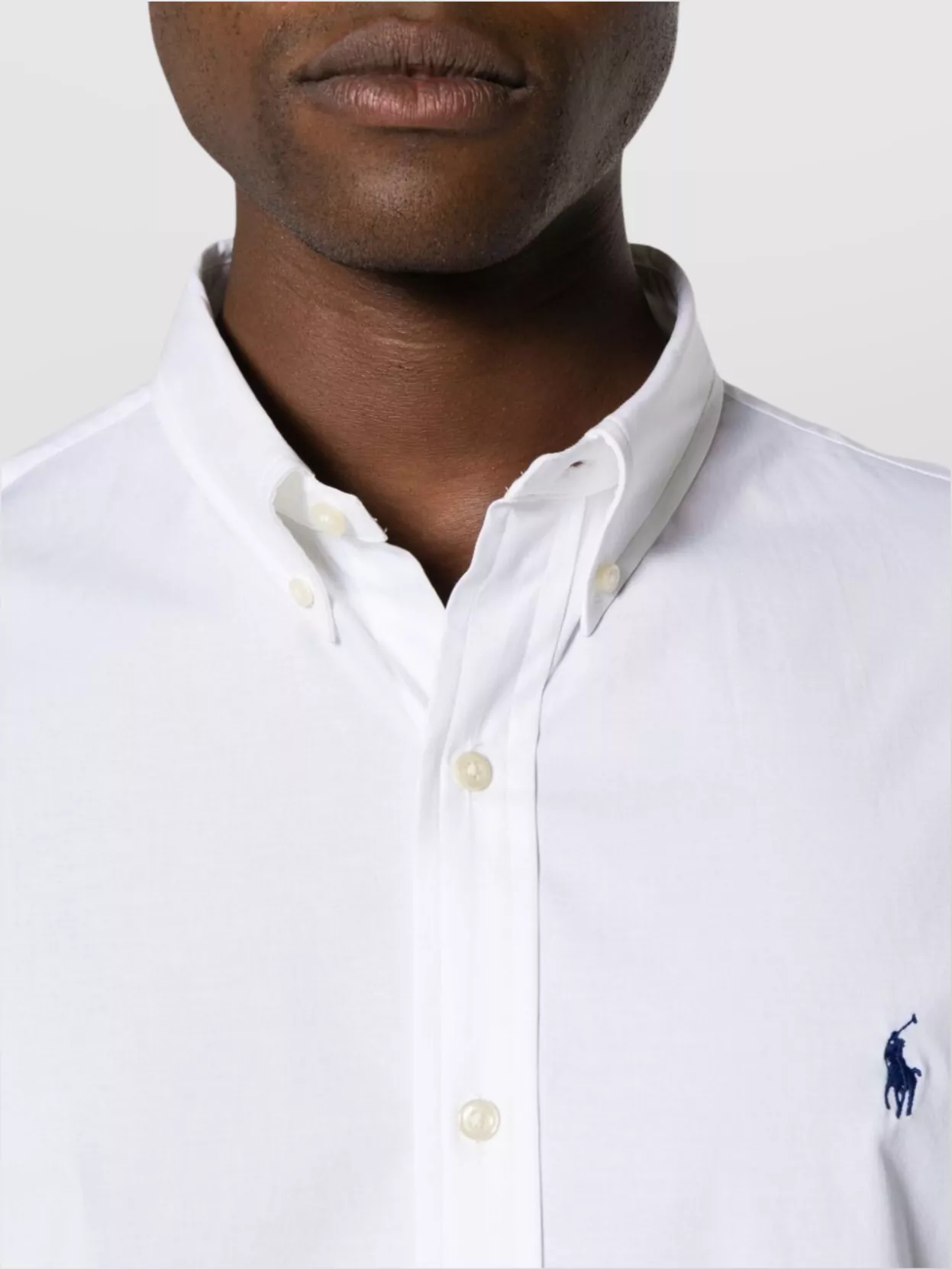 Ralph Lauren Tailored Cotton Shirt Button Accents