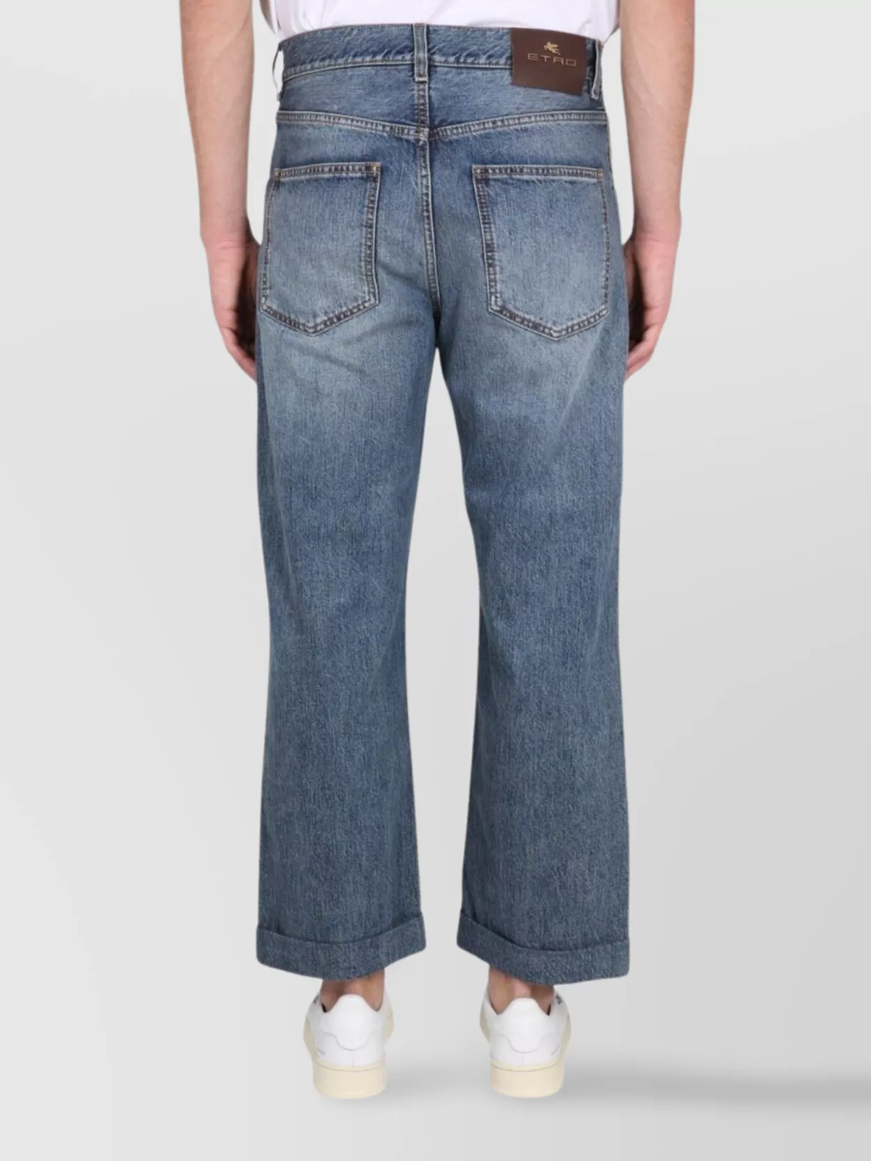 Etro Straight Leg Denim Jeans With Faded Wash