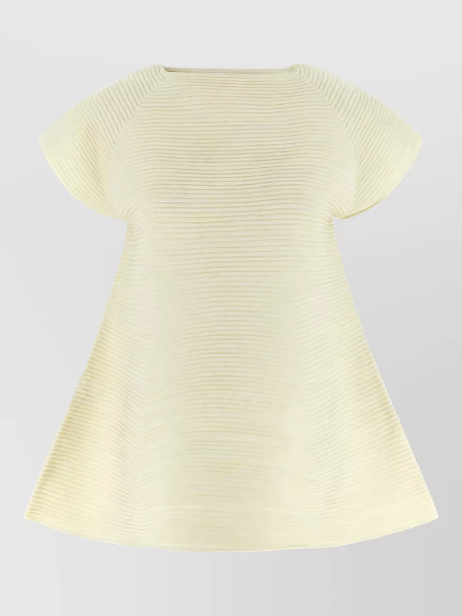 Issey Miyake ribbed mini dress