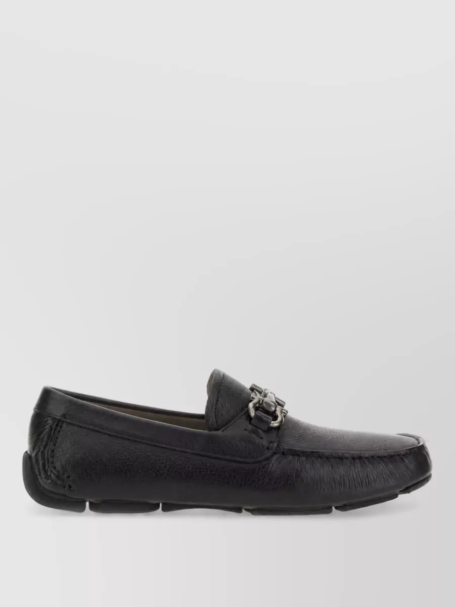 Ferragamo Leather Boat Shoes
