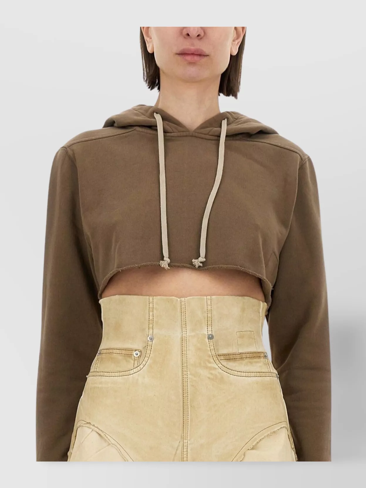 Rick Owens Drkshdw Short Hooded Drawstring Knitwear