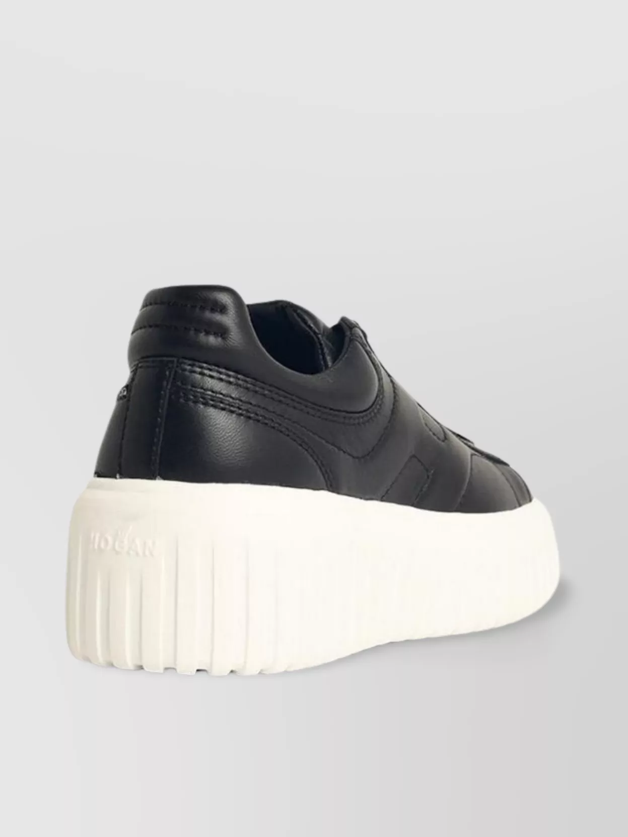 Hogan Leather Sneakers With Platform Sole And Embellished Stripes