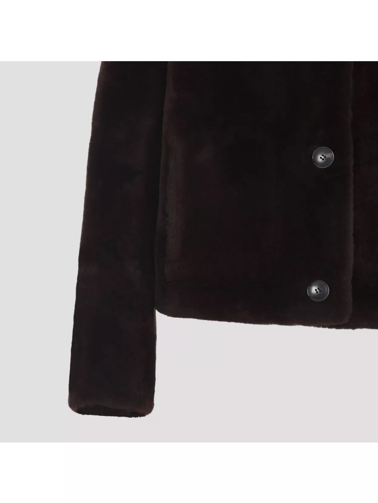 Yves Salomon Luxurious Faux Fur Shearling Jacket