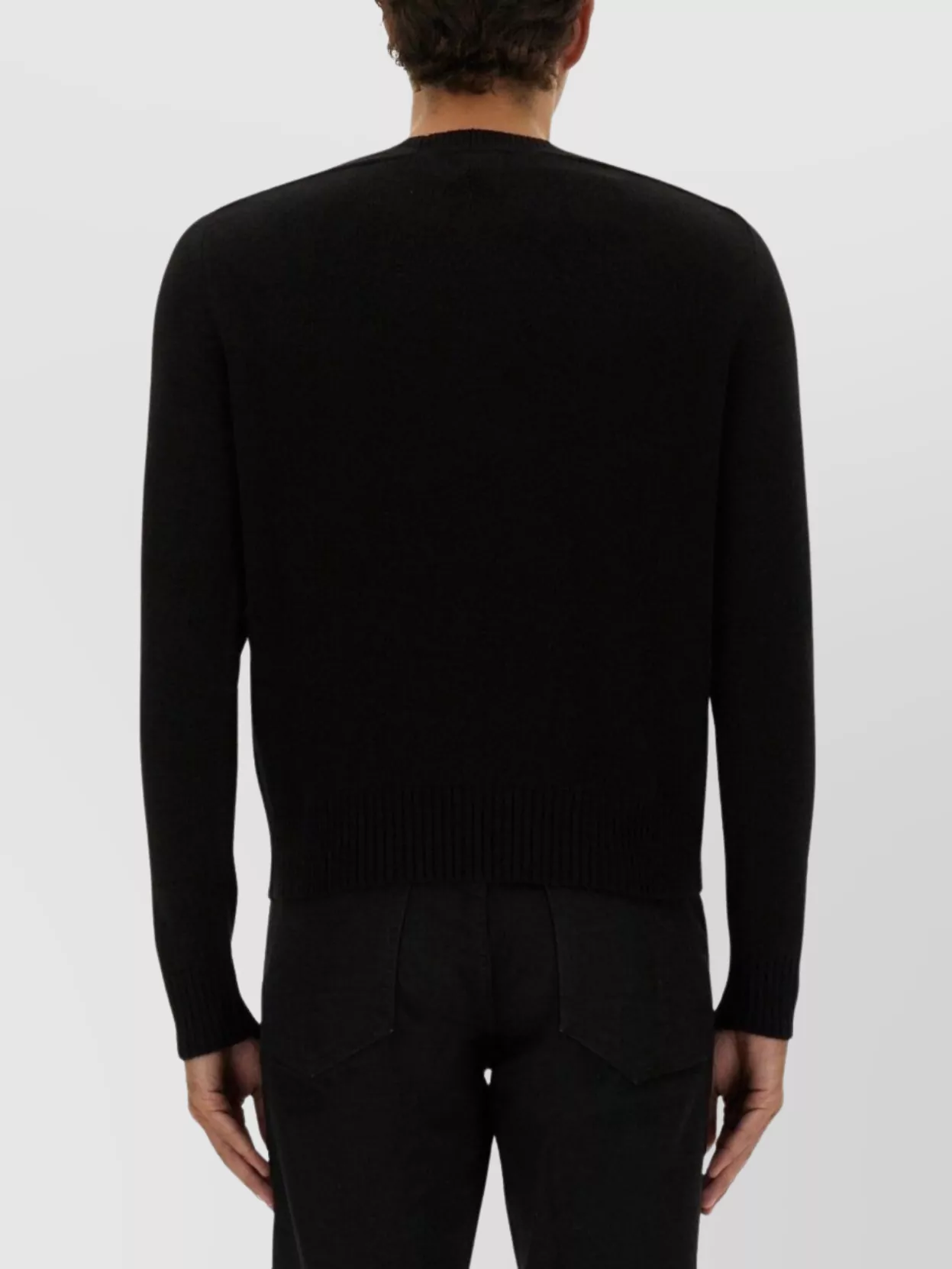 Tom Ford Ribbed Hem Long Sleeve Crew Neck Sweater