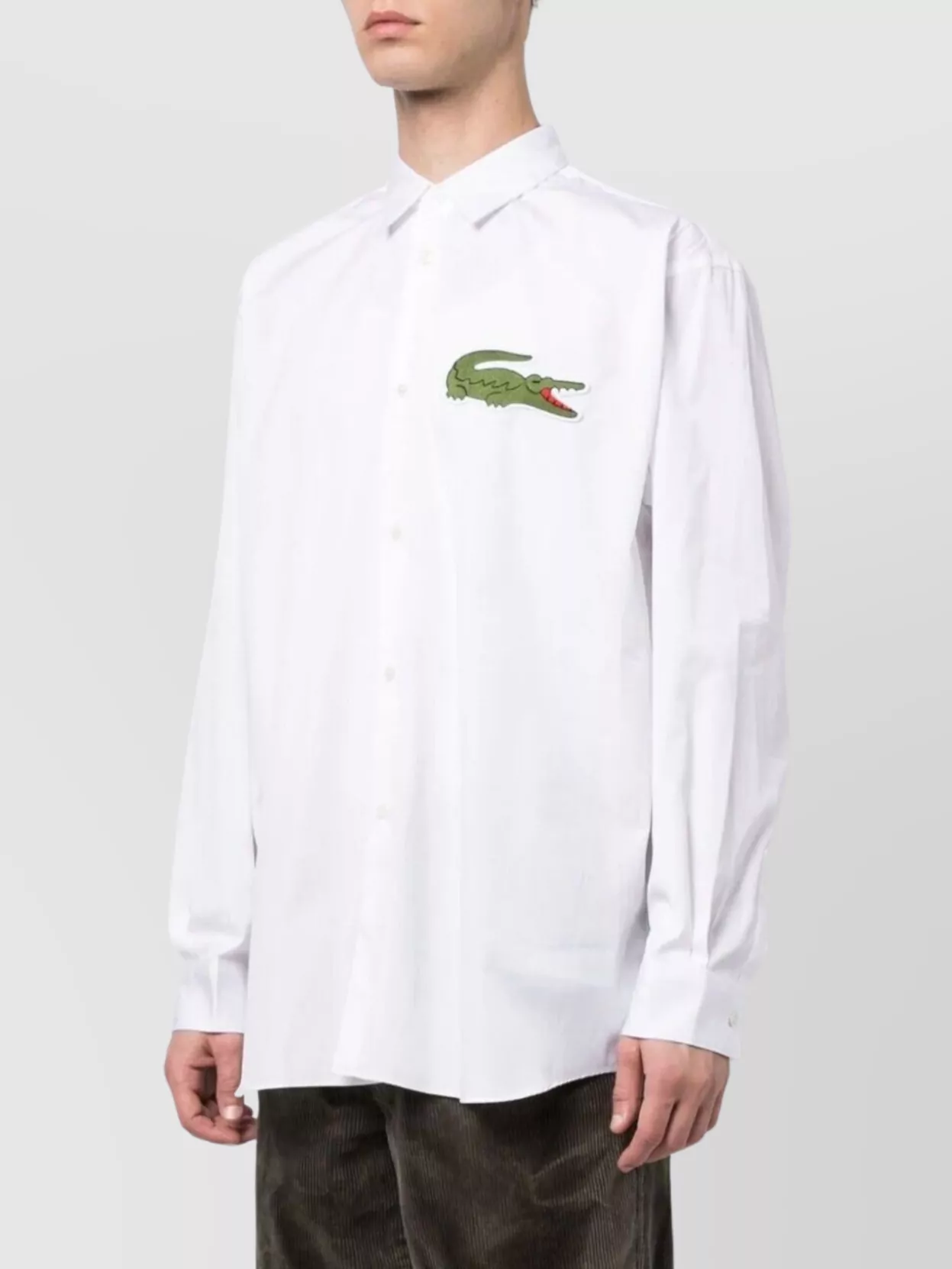 Comme Des Garçons Long Sleeve Button-Down Collar Shirt With Cuffs