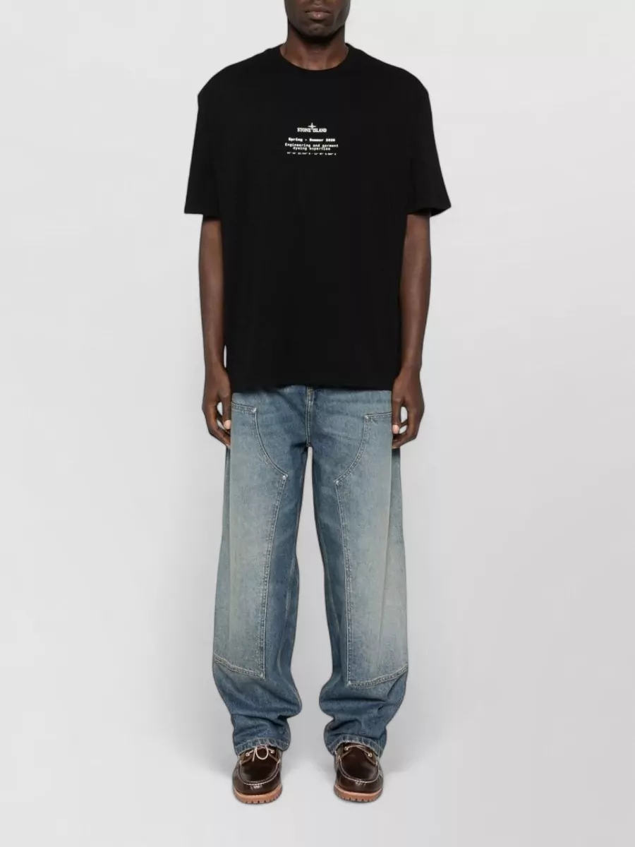 Stone Island Logo-Print Cotton T-Shirt