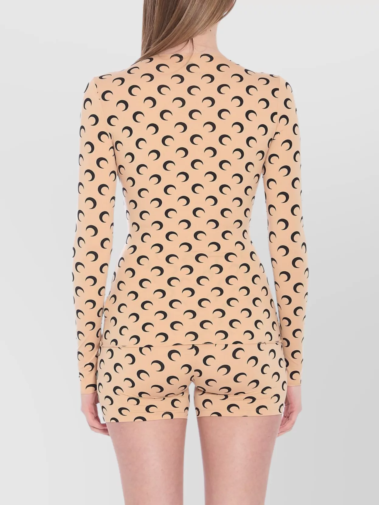 Marine Serre Celestial Print Fitted Long Sleeve Top