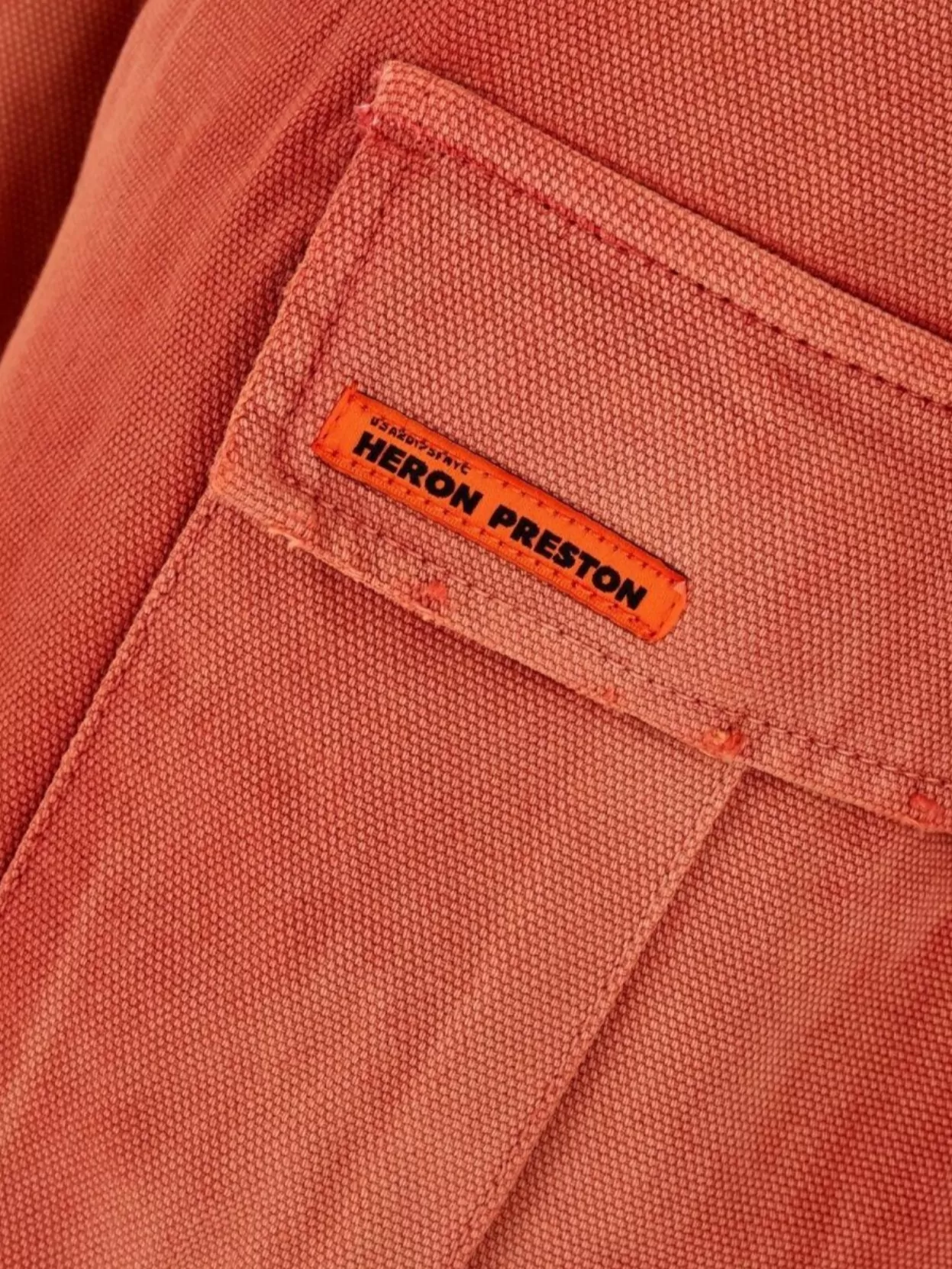 Heron Preston Cargo Pant In Pure Cotton With Drawstring