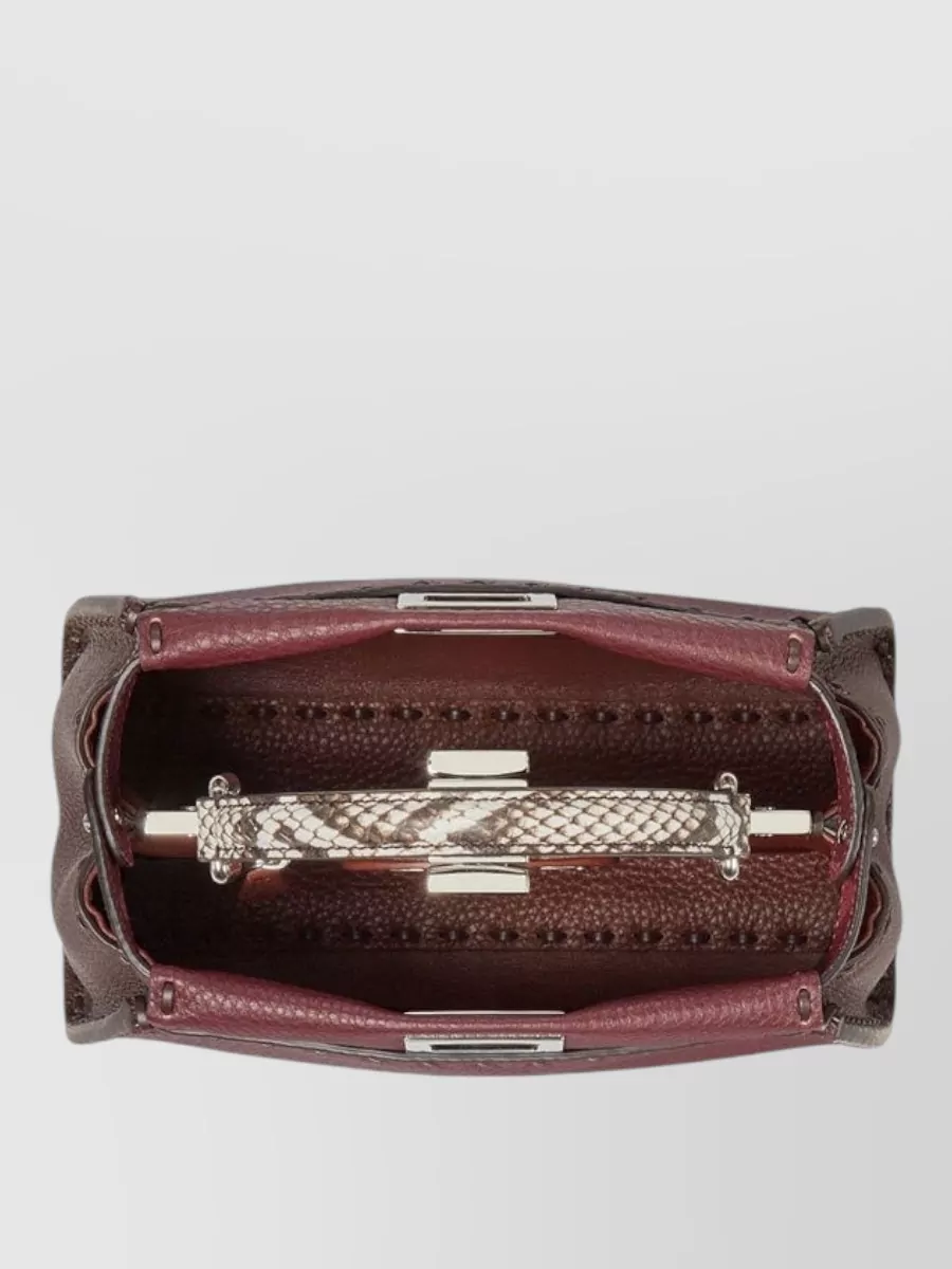 Fendi Peekaboo Mini Leather Tote Bag