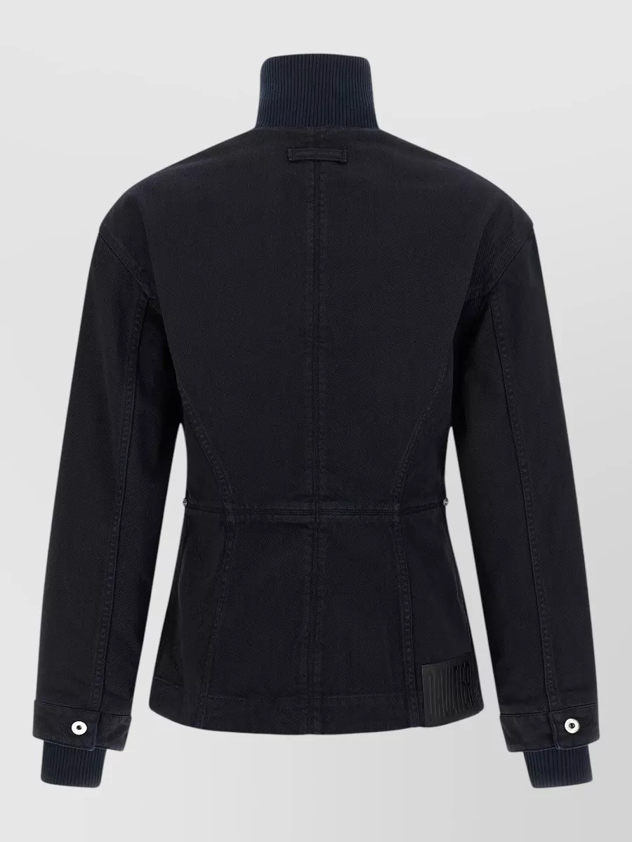 Jean Paul Gaultier Denim Ribbed Fitted Jacket