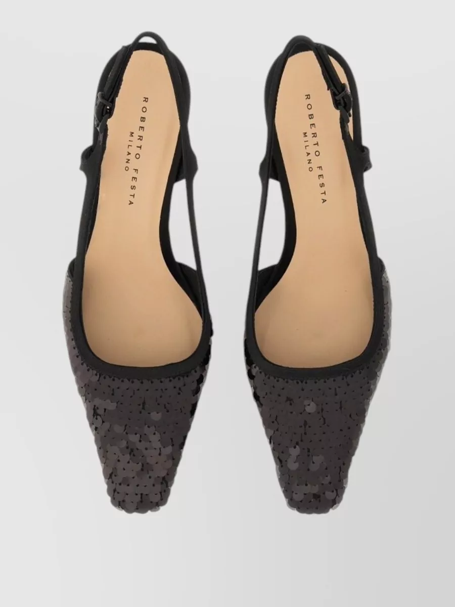 Roberto Festa Silk Slingback Pumps