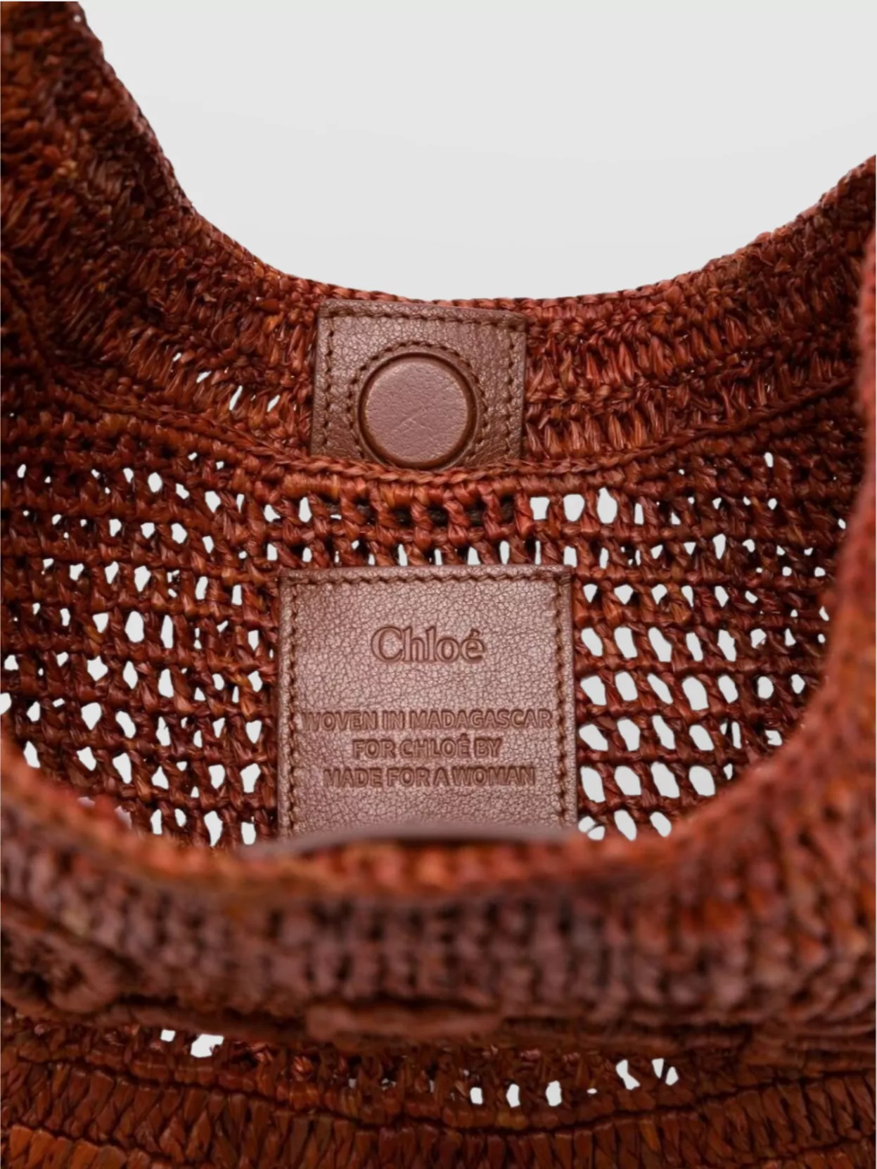 Chloé Round Top Handle Woven Mini Bag