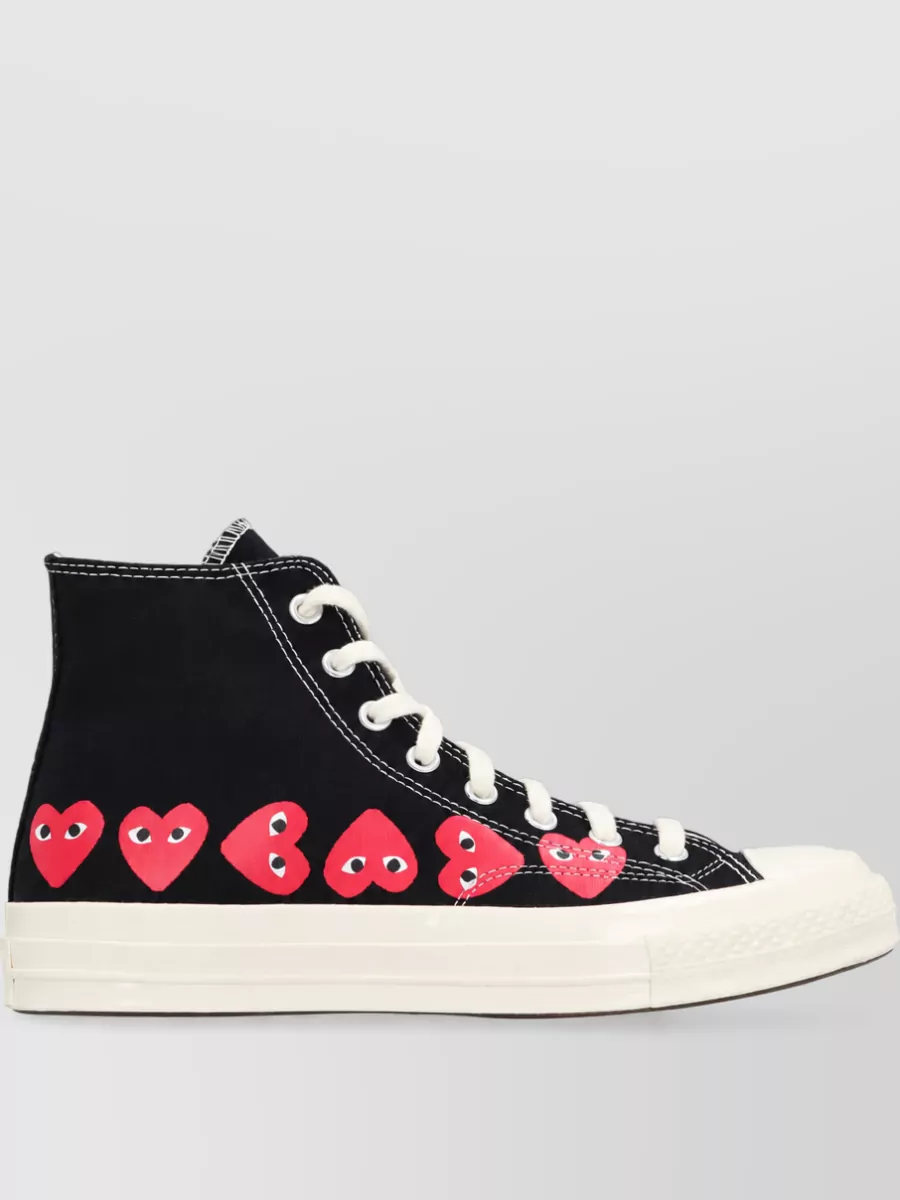 Comme Des Garçons Cotton High-Top Sneakers