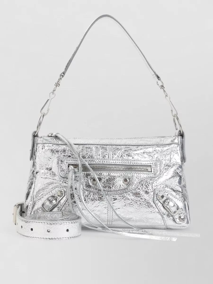 Balenciaga Le City Mini Leather Clutch Bag