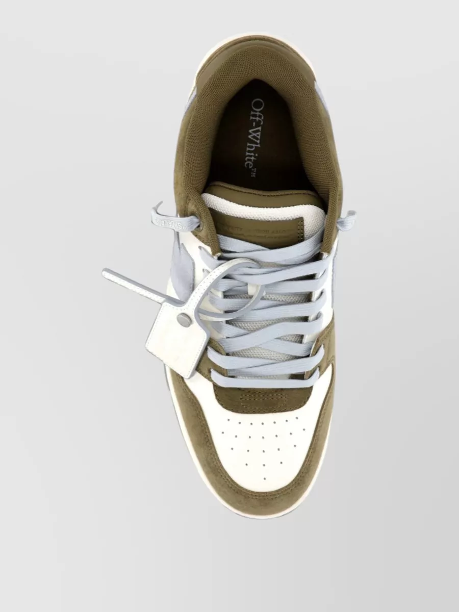 Off-White Suede Panel High-Top Sneakers