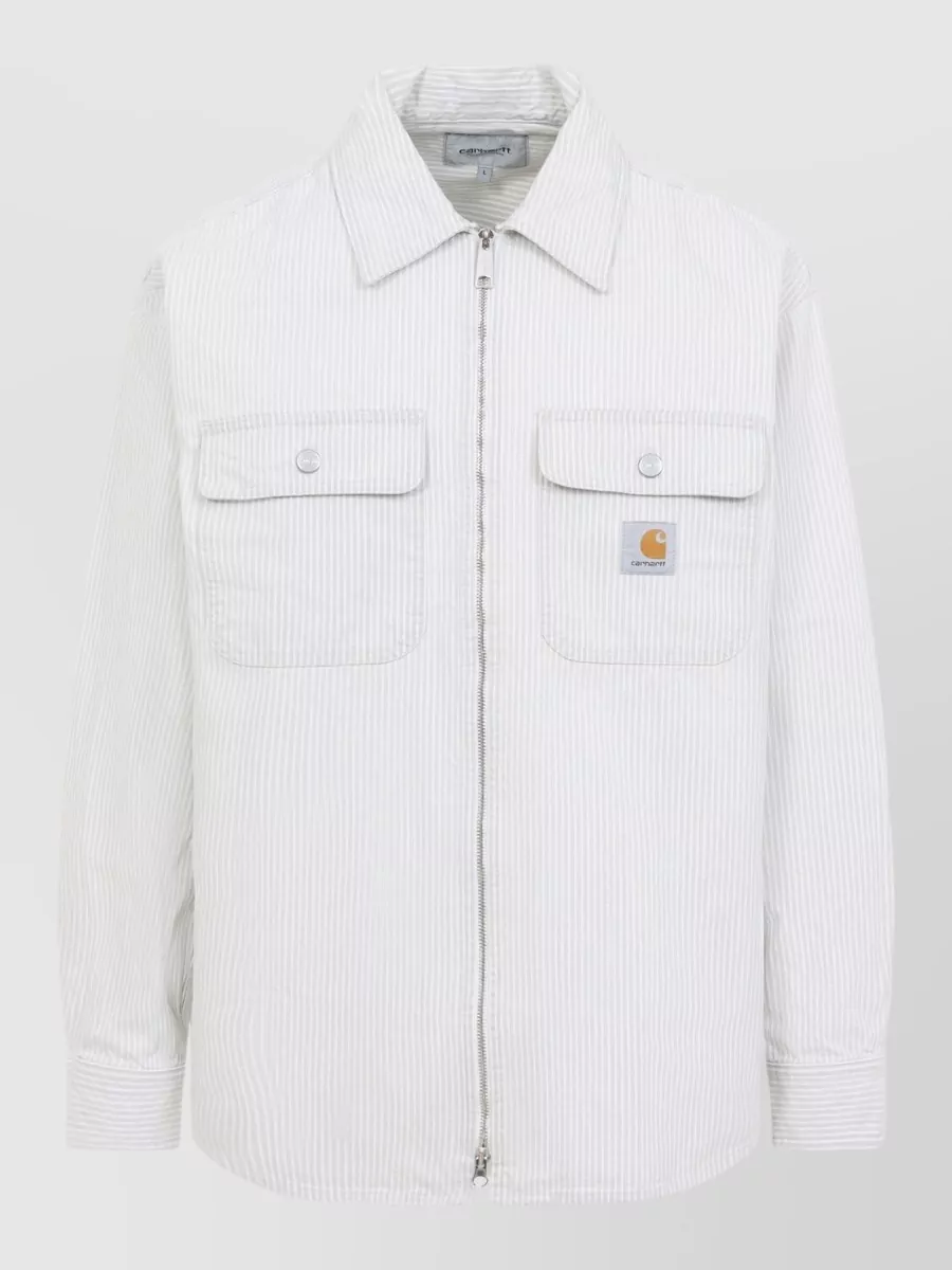 Carhartt Wip Striped Cotton Shirt Jacket