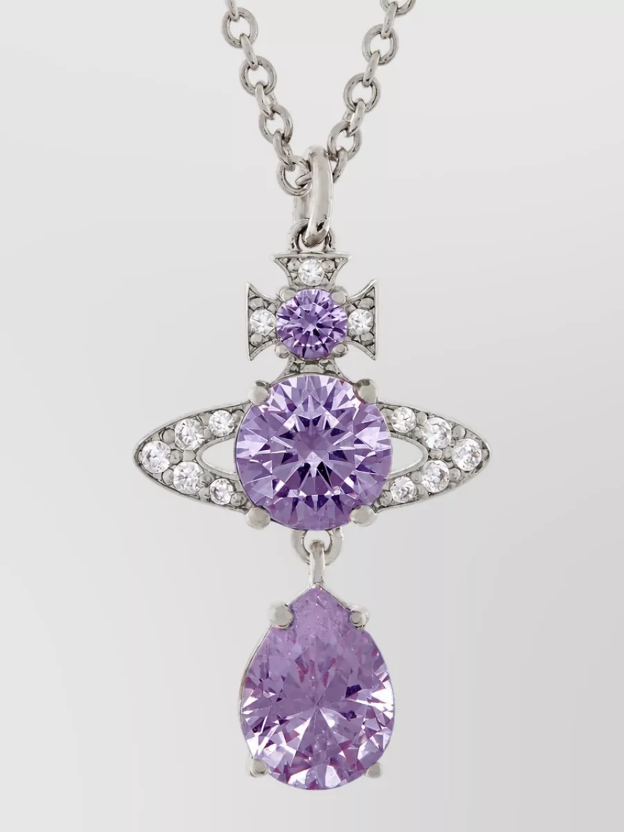 Vivienne Westwood brass drop pendant necklace