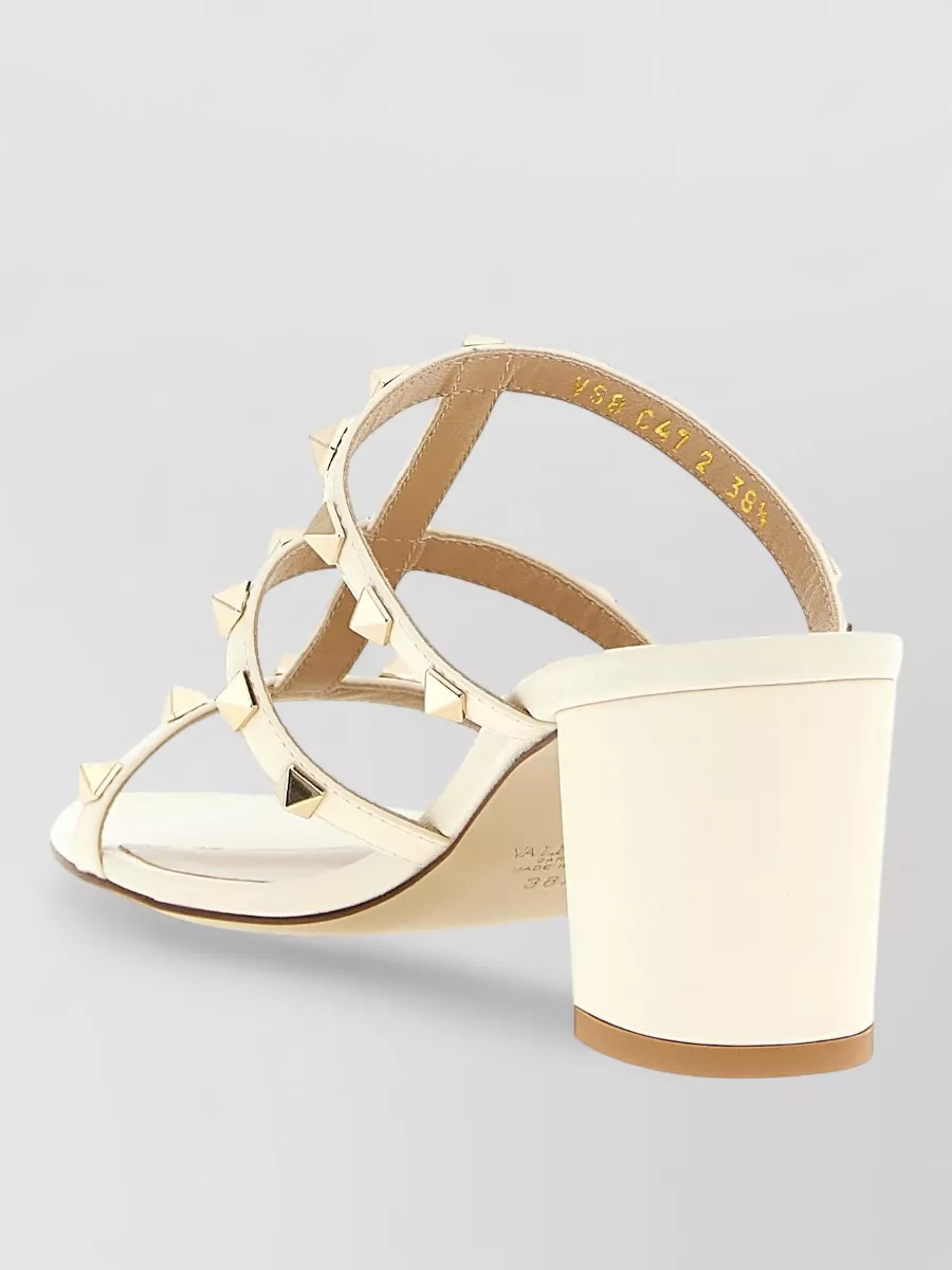 Valentino Garavani Rockstud Sandals Block Heel Open Toe