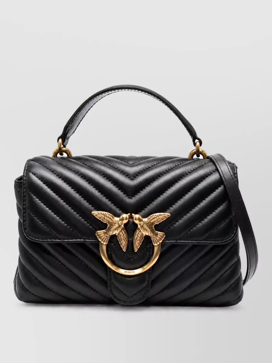 Pinko love bag puff leather clutch bag