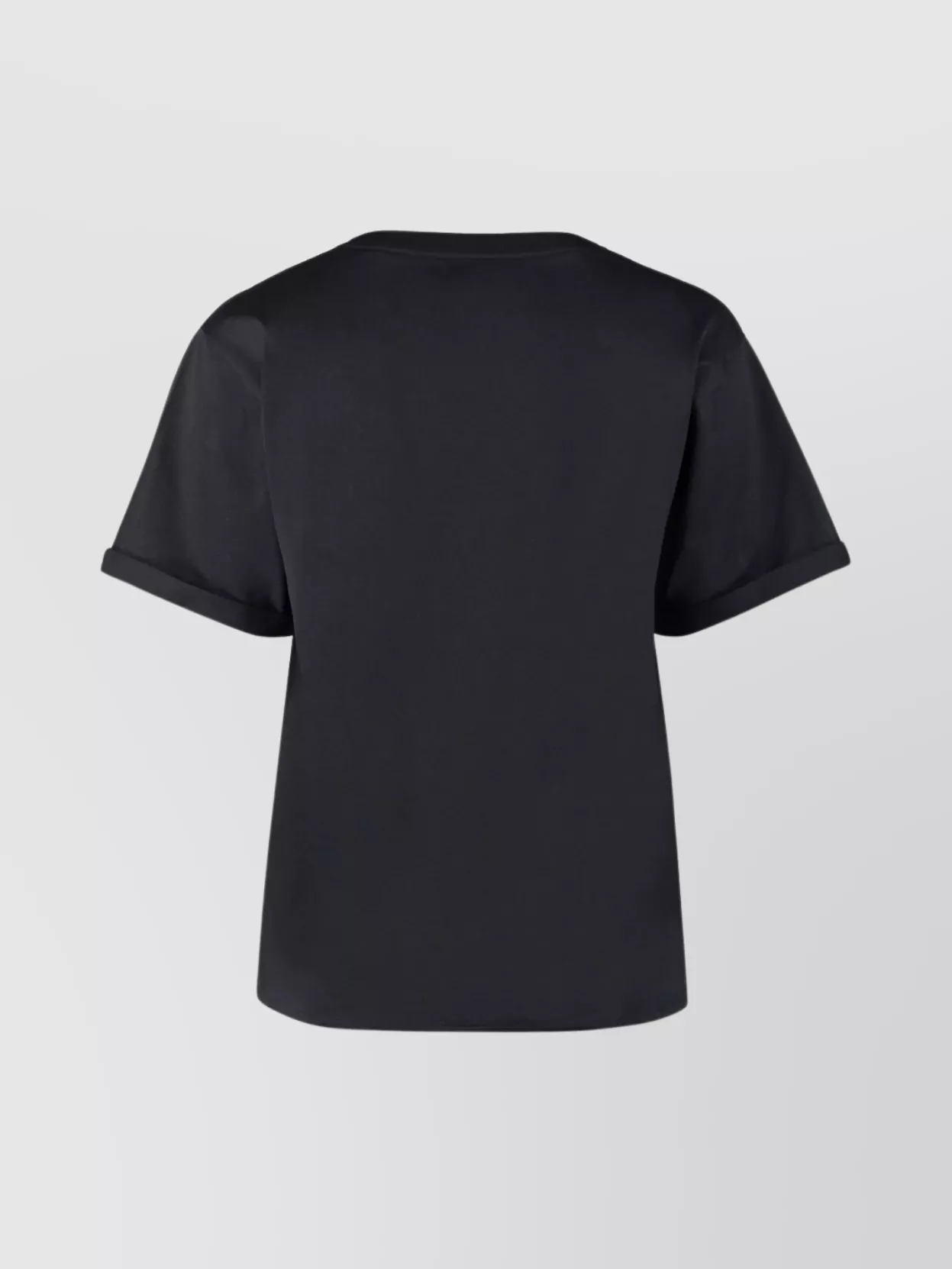 Shop Saint Laurent Crew-neck Cuffed Short-sleeve Cotton T-shirt