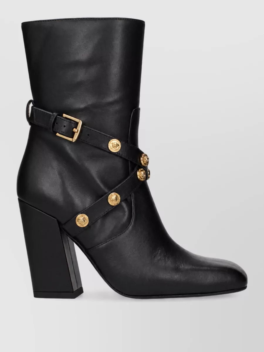 Versace Leather Ankle Boots