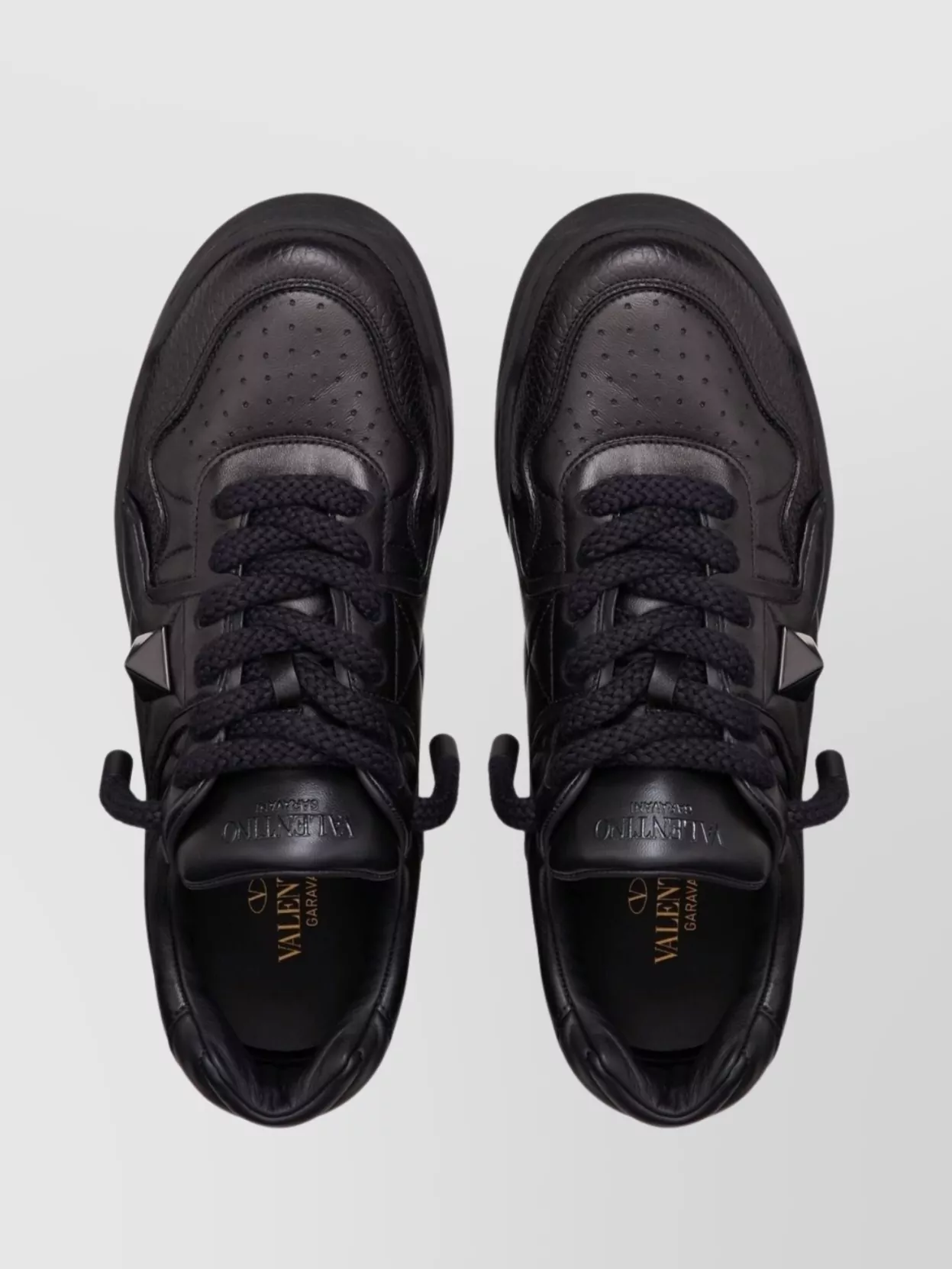 Valentino Garavani Xl Leather Sneakers With Roman Stud Detail