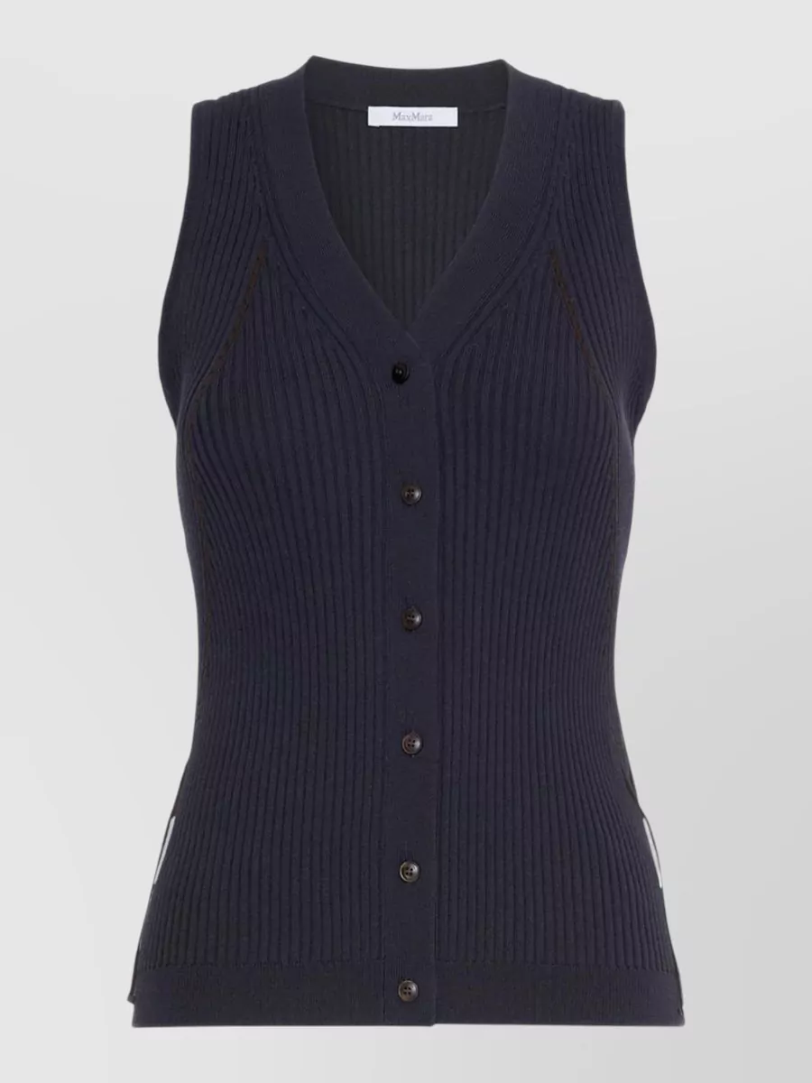 Max Mara Ribbed v-neck vest