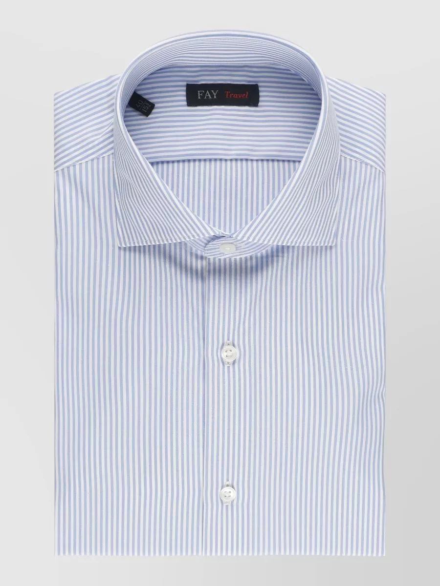 Fay striped cotton long-sleeve shirt
