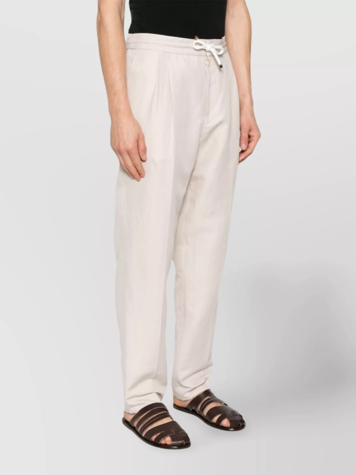 Brunello Cucinelli Trousers Linen Blend Drawstring Waistband