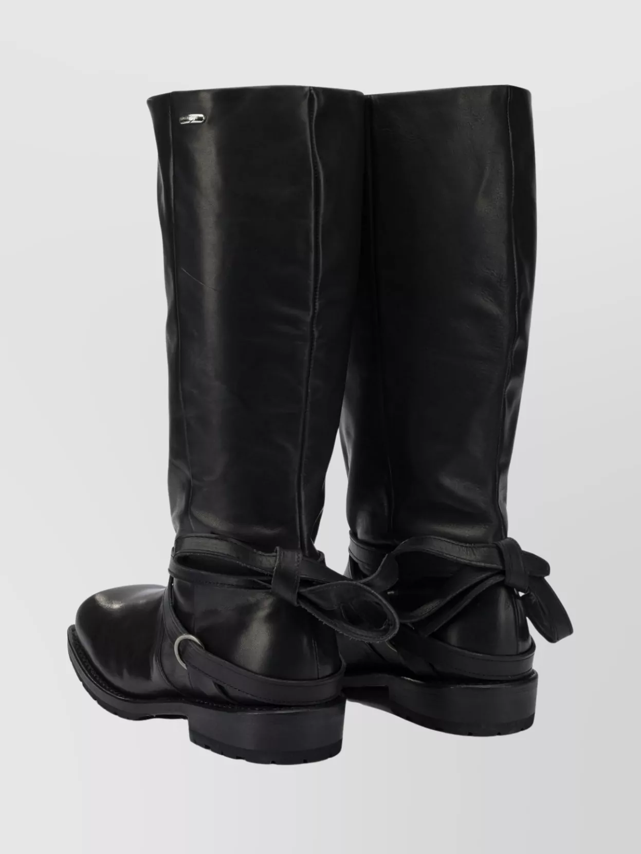 Our Legacy Knee-High Leather Boots Buckle Strap