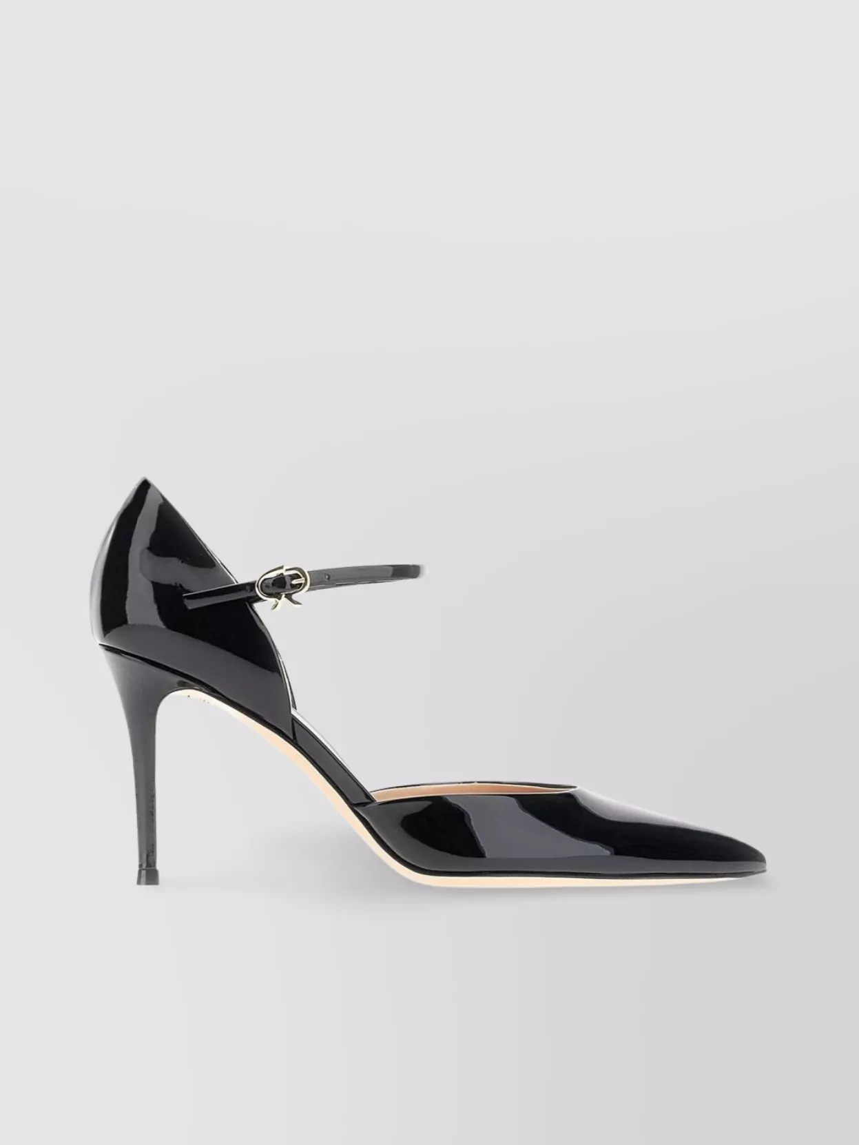 GIANVITO ROSSI GLOSSY PATENT LEATHER PUMPS WITH POINTED TOE