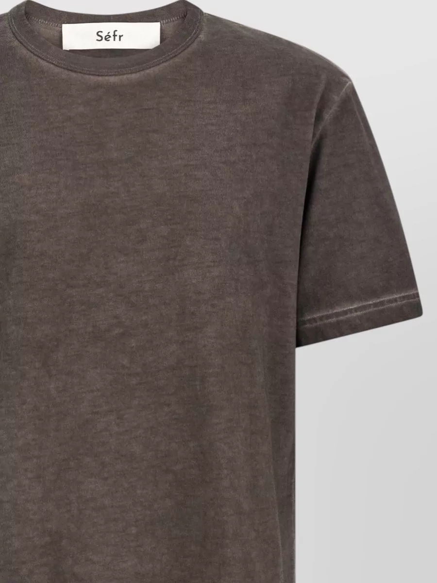 Séfr Ribbed Washed Cotton Jersey Short-Sleeve T-Shirt