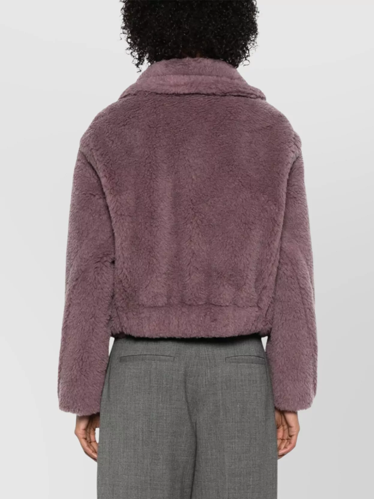 Max Mara Wool Coat With Faux Fur Texture