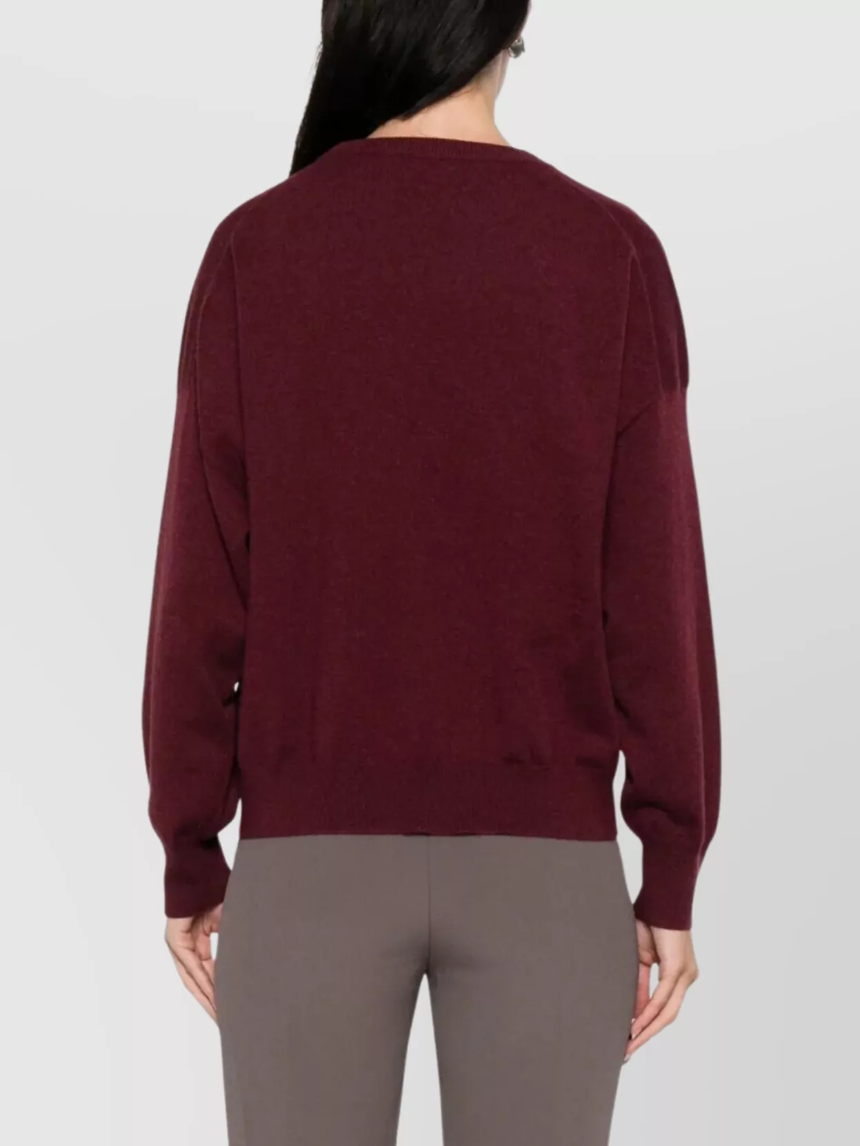 Brunello Cucinelli Crew Neck Cashmere Sweater With Embroidered Detail In Multi