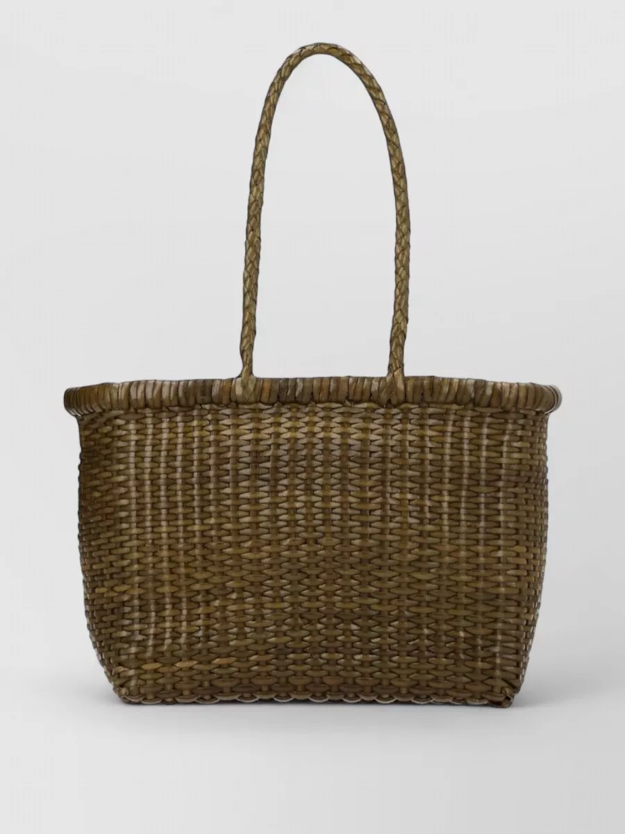 Dragon Diffusion b weave small leather beach bag