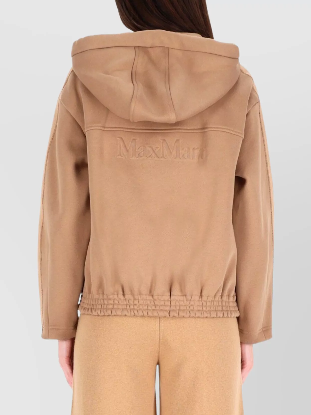 Max Mara Hooded Sweatshirt With Long Sleeves And Elastic Hem